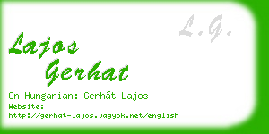 lajos gerhat business card